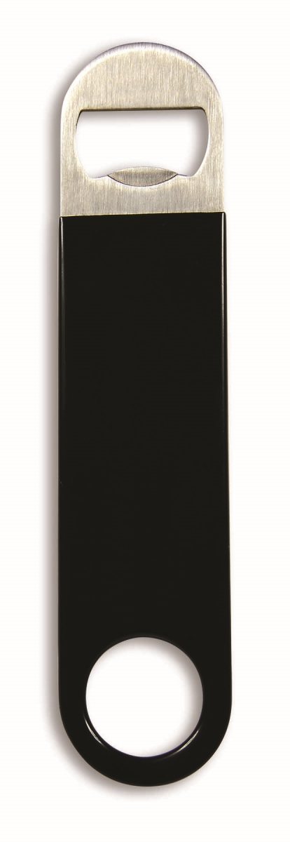 Wrap-Art 26668 Stainless Steel with Vinyl Grip Bottle Opener Black