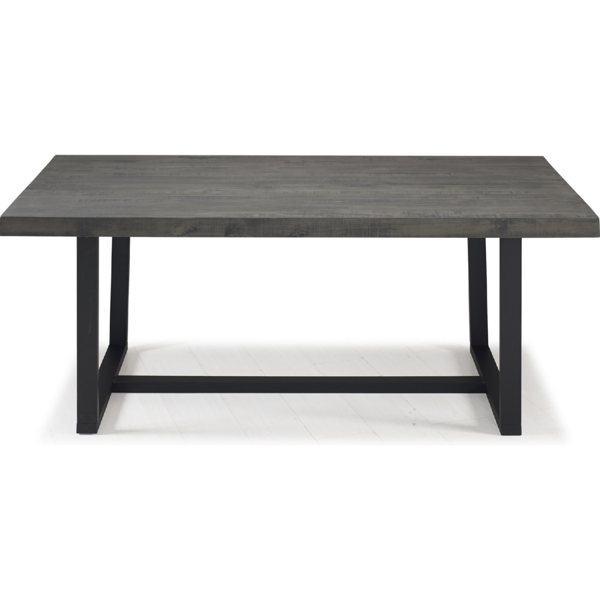 Walker Edison Furniture TW72DSWGY 72 in. Rustic Solid Wood Dining Table&#44; Grey