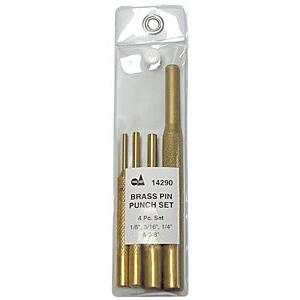 S&G Tool Aid Corporation S & G Tool Aid TA14290 4 Piece Brass Pin Punch Set 14290