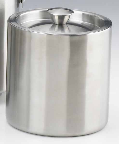 Kraftware Corp Kraftware 71489 Brushed Stainless Steel 1.5 Quart Doublewall Insulated Ice Bucket -  No Handle