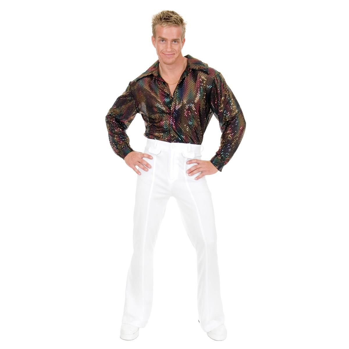 Charades Costumes 276729 Halloween Mens Sequin Disco Shirt - Extra Small