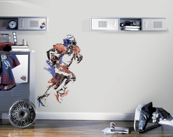 RoomMates RMK2572GM Mens Football Champion Peel and Stick Giant Wall Decals