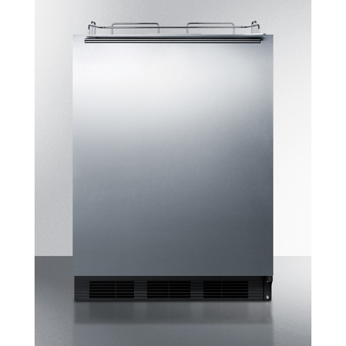 Summit Appliance SBC58BLBIADANK 32.25 x 23.63 x 23.5 in. ADA Compliant Built-In Coffee Kegerator, Black Cabinet