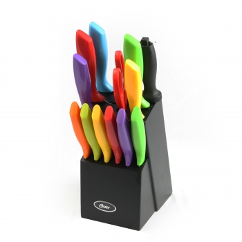 Oster 73636.14 Cutlery Set with Wood Storage Block- 14 Piece