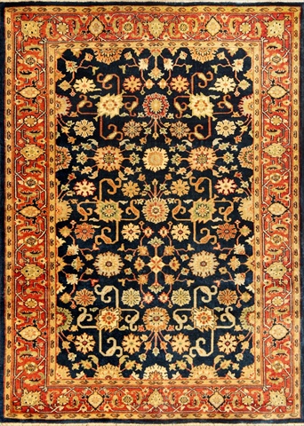 Safavieh HRZ102A-4 4 x 6 ft. Small Rectangle Traditional Heriz Blue & Red Hand Knotted Rug