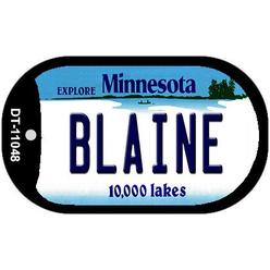 Smart Blonde DT-11048 1 x 2 in. Blaine Minnesota Novelty Metal Dog Tag Necklace