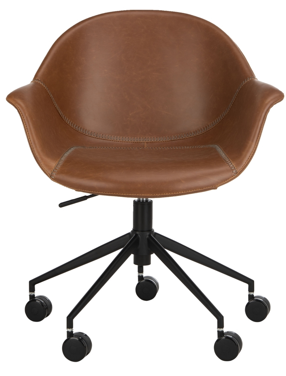 Safavieh OCH7002B Ember Office Chair&#44; Light Brown & Black