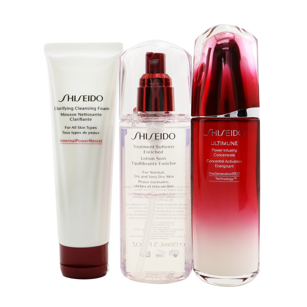 Shiseido 265393 Ultimune Defend Daily Care Set with Ultimune Power Infusing Concentrate 100 ml Plus Clarifying Cleansing Foam 125 ml Plus