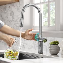 Daniel Kraus Kraus KTF-3101CH Oletto Tall Modern Single-Handle Touch Kitchen Sink Faucet with Pull Down Sprayer, Chrome
