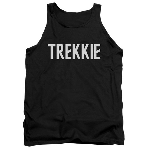 Trevco Star Trek-Trekkie - Adult Tank Top - Black- Large
