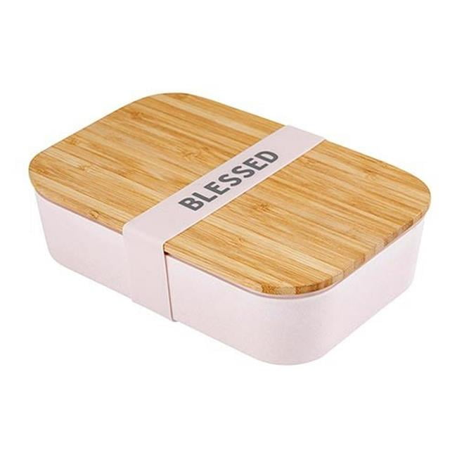 CB Gift 20807X Lunch Box - Blessed - Bamboo with Silicone Sleeve