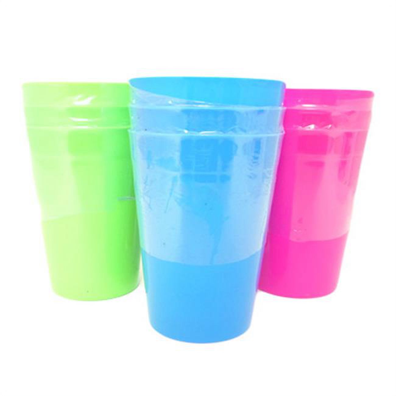 Family Maid FamilyMaid 60164 3.5 dia. x 5.9 in. Assorted Color Plastic Tumbler&#44; 3 Piece - Pack of 96