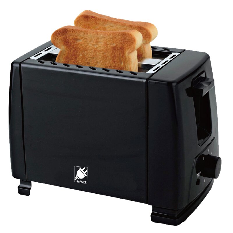J-JATI TS007 900W 2 Slice Toaster Wide Slot Compact Toaster with Defrost&#44; Bagel & Cancel