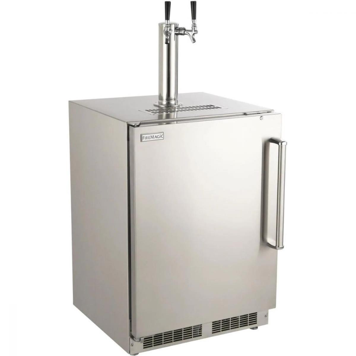 Fire Magic 3594-DL 24 in. Left Hinge Outdoor Rated Dual Tap Kegerator