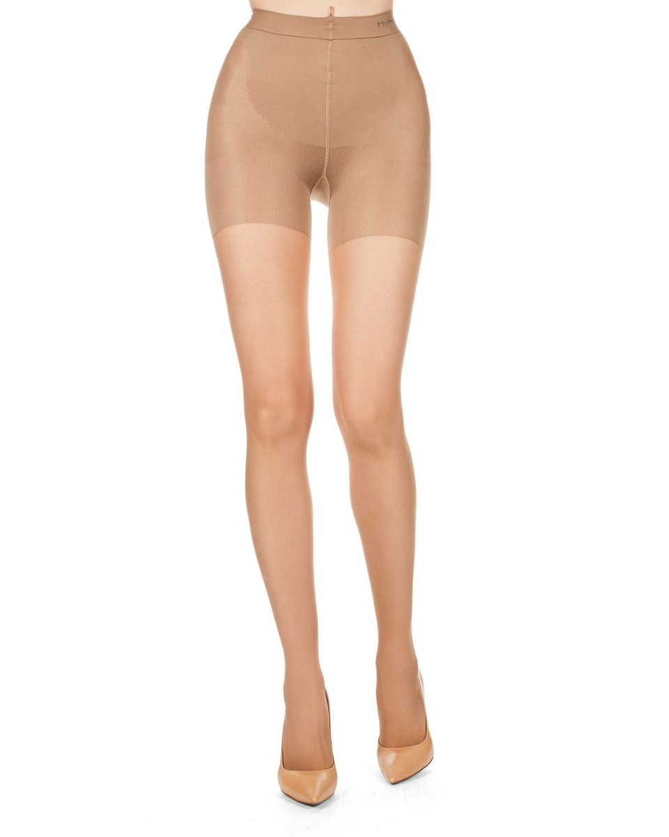 MeMoi MM-286-27001-L Bodysmoothers Girdle-at-the-top Sheers Shapewear for Womens, Honey - Large