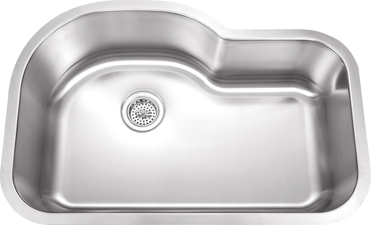Wells Sinkware SSU3221-9 32 in. 18 Gauge Undermount Single Bowl Stainless Steel Kitchen Sink - 31.5 x 21.13 x 9 in.