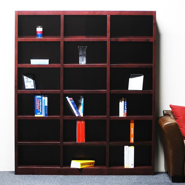 Concepts In Wood MI7284-C Wall Storage Unit Bookcase - Cherry Finish
