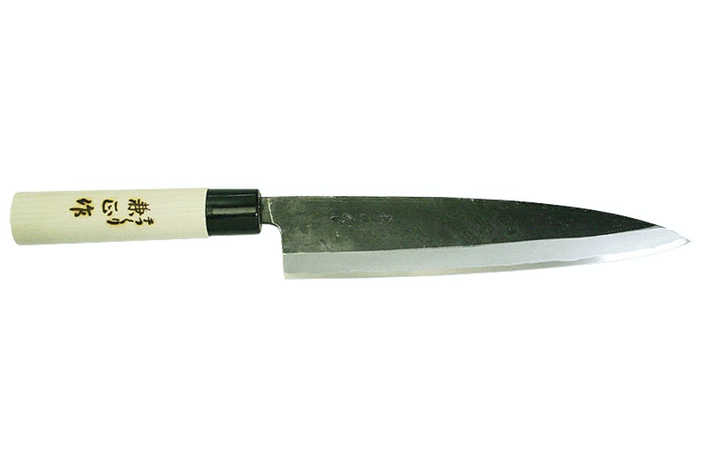 kanetsune KAN-KC-555 2019 Usu-Deba Knife with Plastic Bolster Magnolia Wood Handle, Kuro-Uchi - 210 mm
