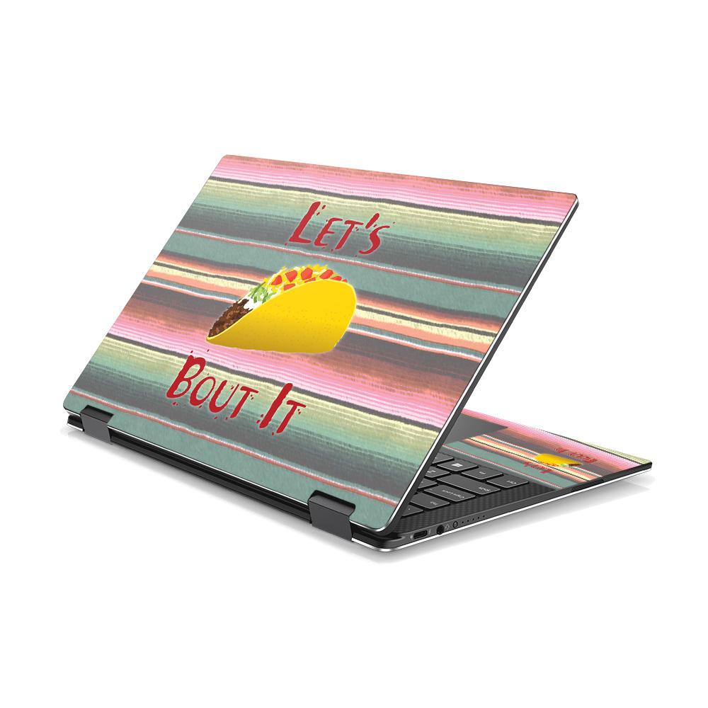 MightySkins CF-DEXPS1317-Lets Taco Bout It Carbon Fiber Skin Decal Wrap for Dell XPS 13 9365 2-in-1 2017 - Lets Taco Bout It