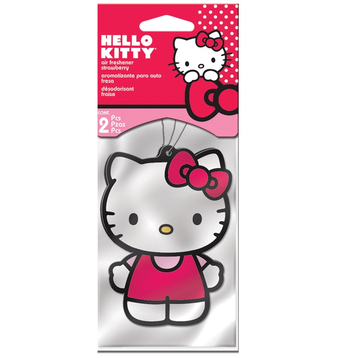 Hello Kitty 828371 Hello Kitty Strawberry Air Freshener, Pack of 2