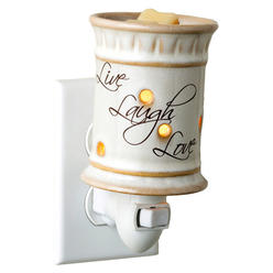Candle Warmers 248102 Live Love Laugh Pluggable Fragrance Warmer with the Heartwarming Phrase
