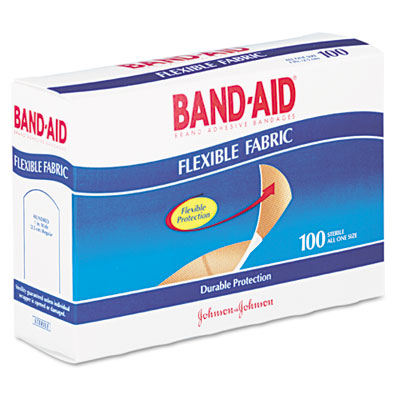 Johnson & Johnson 4444 Flexible Fabric Adhesive Bandages 1 x 3  100 per Box