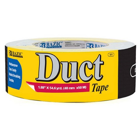Bazic Products Bazic 971  1.88&quot; X 60 Yards Black Duct Tape Pack of 12