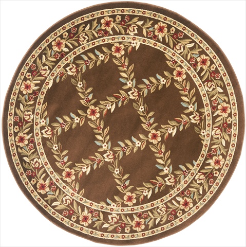 Safavieh LNH557-2525-5R 5 ft. 3 in. x 5 ft. 3 in. Round Lyndhurst Brown & Brown Traditional Rug