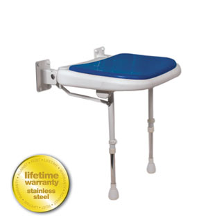 ARC Inc 04070P 4000 Series Shower Seat Padded - Blue - 18.125 Inch W