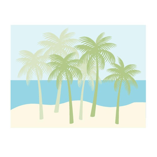 Elephants on the Wall 5-1399 Palm Tree Silhouettes - Paint It Yourself