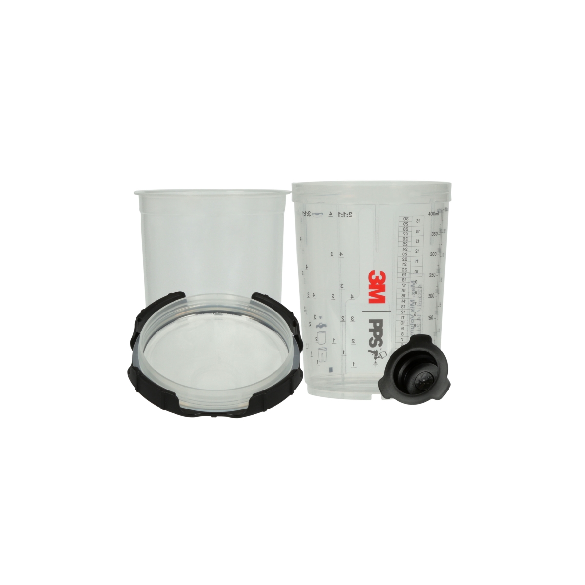 3M 2PS-26112 13.5 oz PPS Series 2.0 Spray Cup System Kit with 200U Micron Filter - Midi
