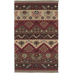 Livabliss JT8-3656 Red Jewel Tone Collection Rug - 3ft 6in X 5ft 6in