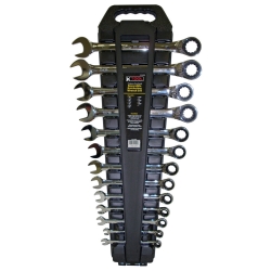 K Tool International KTI-45900 SAE Ratcheting Reversible Wrench Set, 13 Piece