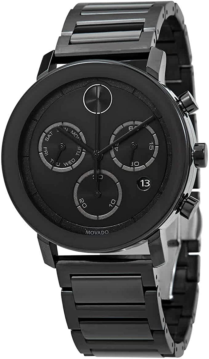 Movado 3600684 Mens Bold Evolution Chronograph Ion Watch, Black