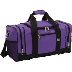 Everest 020-DPL-BK Crossover Duffel Bag - Dark Purple-Black