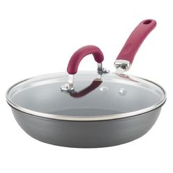 Rachael Ray 81156 10.25 in. Create Delicious Hard Anodized Aluminum Nonstick Deep Skillet - Gray
