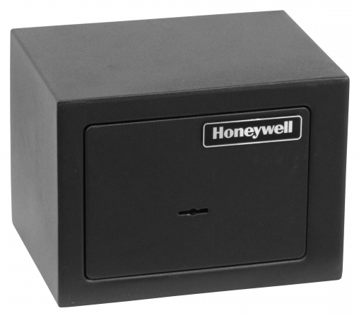 LH Licensed Products 5002 Honeywell Small Steel Security Safe with Key Lock  0.19 Cu Ft