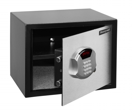 LH Licensed Products 5104 Honeywell 0.83 Cu. Ft. Medium Steel Security Safe with Brushed Aluminum Door