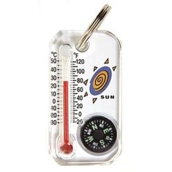 Sun Company Therm-o-Compass - Zipper Pull Compass and Thermometer | Easy-to-Read Outdoor Thermometer and Compass