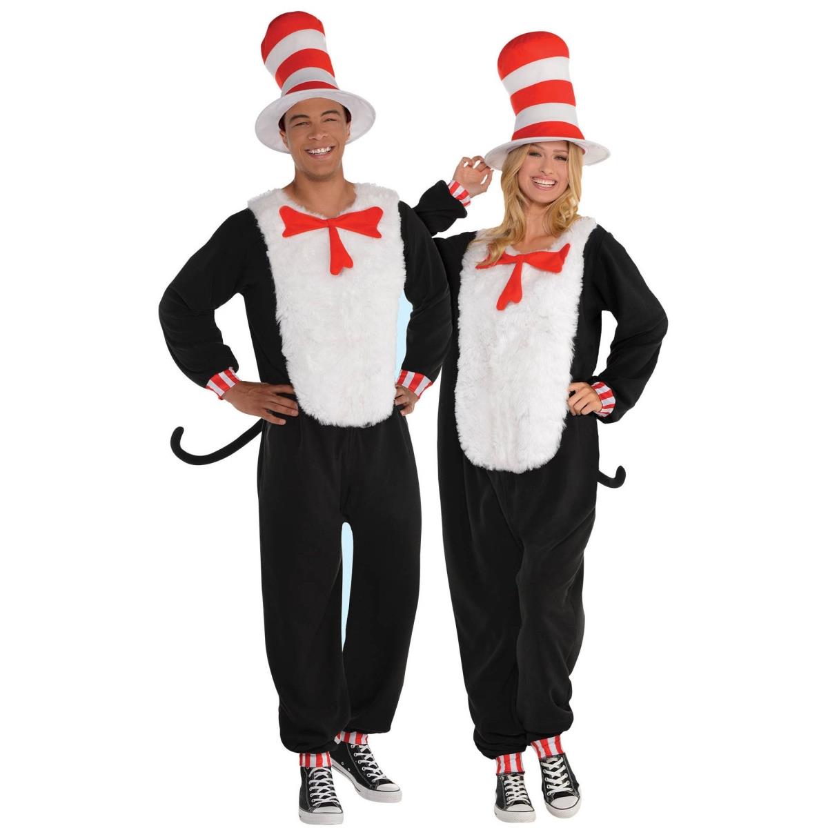 Amscan 619219 Dr. Seuss Adult Cat in the Hat Jumpsuit Costume&#44; Red & Blue - Large & Extra Large