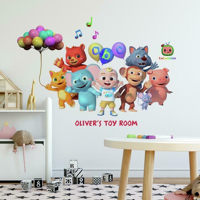 RoomMates RMK4959GM Cocomelon Peel & Stick Giant Wall Decals with Alphabet