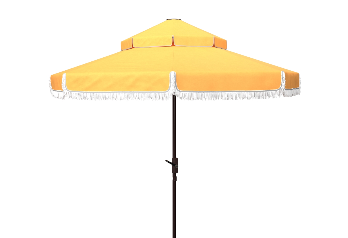Safavieh PAT8208D 9 ft. Milan Double Top Umbrella&#44; Yellow
