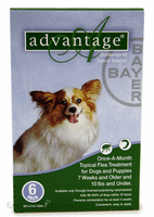 Bayer ADVANTAGE6-GREEN Advantage 6 Pack Dog 0-10 Lbs. - Green