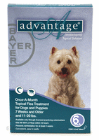 Bayer ADVANTAGE6-TEAL Advantage 6 Pack Dog 11-22 Lbs. - Teal