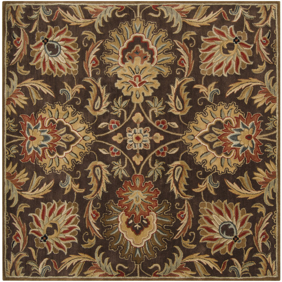 Livabliss CAE1028-8SQ Caesar Rug- 100 Pct Wool- Hand Tufted- Ivory/Gold/Black/Red/Rust/Sage- 8 SQUARE
