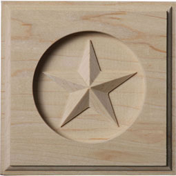 Ekena Millwork ROS04X04AUCH 4.25 in. W x 4.25 in. H x .75 in. P Austin Star Rosette- Cherry- Architectural Accent