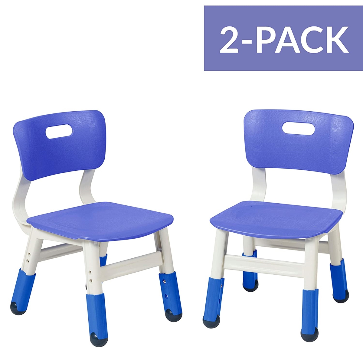 ECR4Kids Adjustable Resin Chairs 2-Pack Blue
