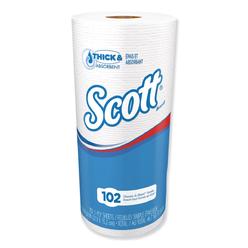 Scott Choose-A-Sheet Mega Roll Paper Towels, 1-Ply, White, 102/Roll, 24/Carton