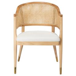 Safavieh couture Home collection Rogue Natural Rattan Living Room Dining Accent chair (Fully Assembled) SFV4106B