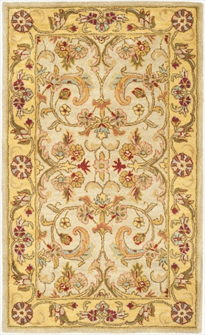 Safavieh CL324B-3 3 Ft. x 5 Ft. Small Rectangle- Traditional Classic Grey And Light Gold Hand Tufted Rug